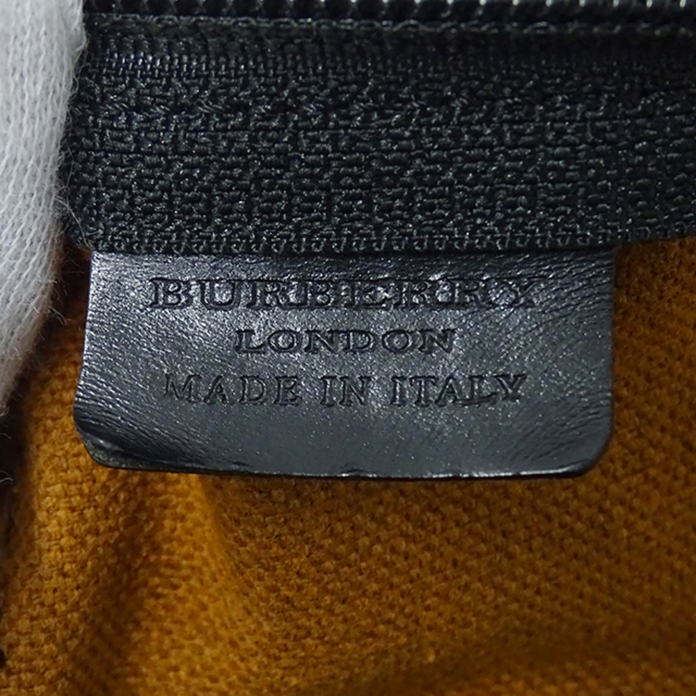 Burberry Backpack Canvas Plaid Pattern Black - image 6